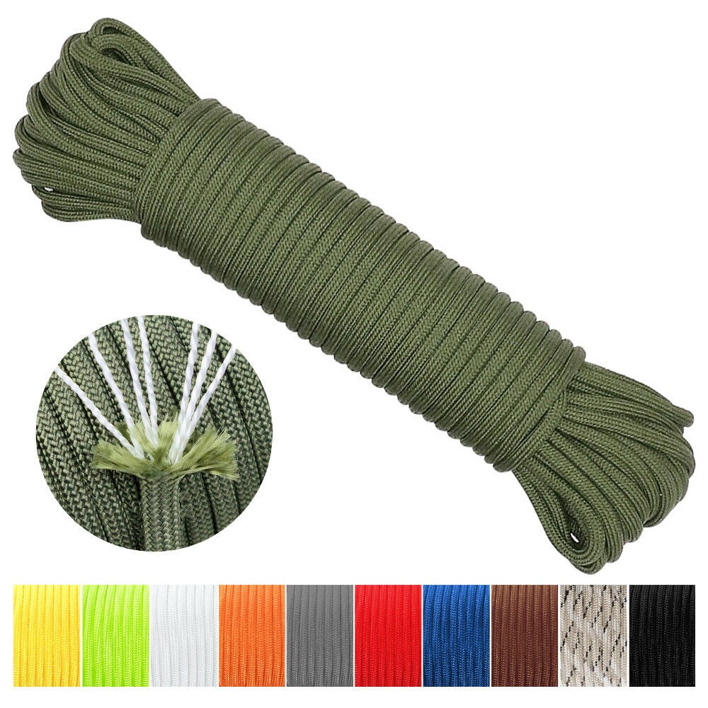 500FT Paracord Rope 7 Strand Type III Parachute Cord 4mm 550LB Craft DIY Project