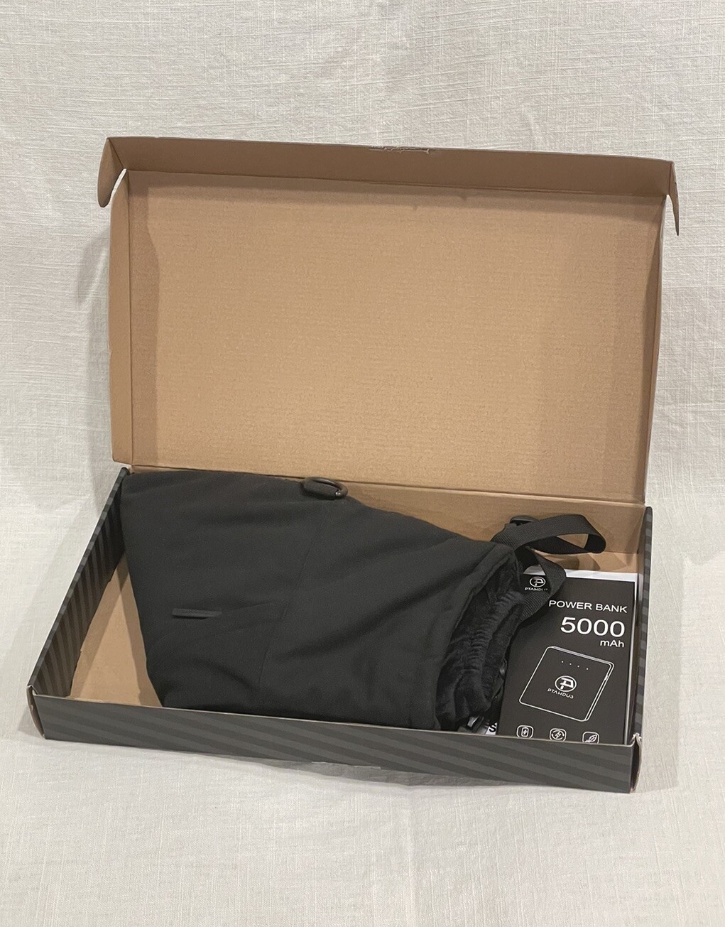 PTAHDUS Heated Hand Warmer Pouch Portable 7.4V Rechargeable Battery Open Box