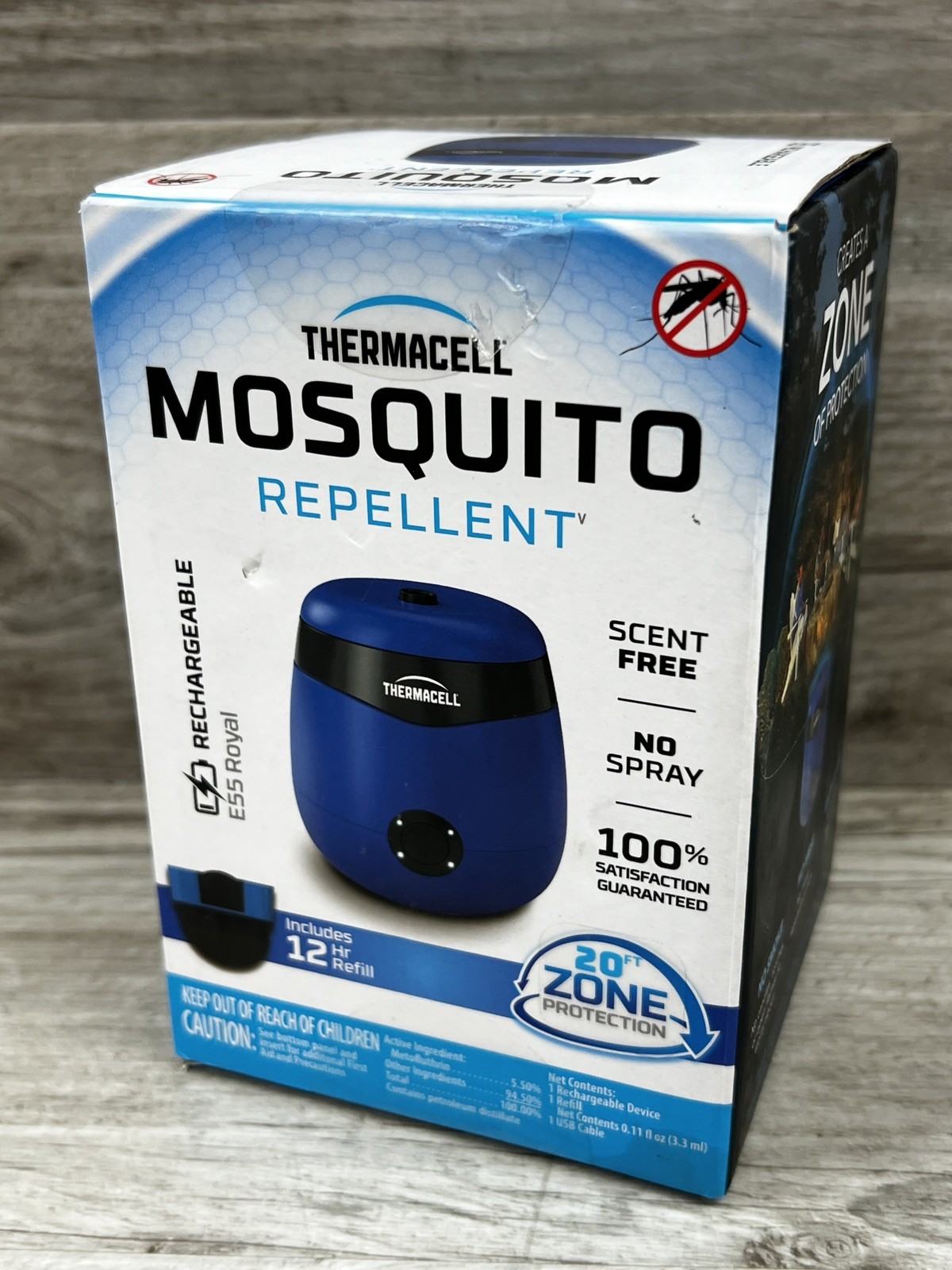 Thermacell E-55 Mosquito Repellent E-Series Rechargeable Repeller NEW