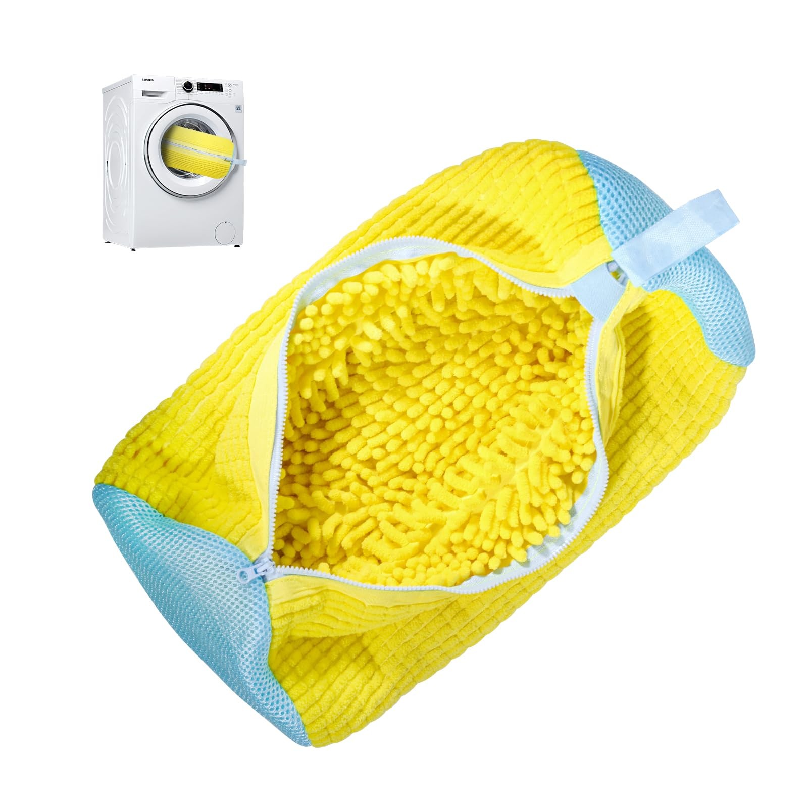 PTAHON Shoe Washing Machine Bag – Reusable Laundry X-Large, Yellow-1PCS