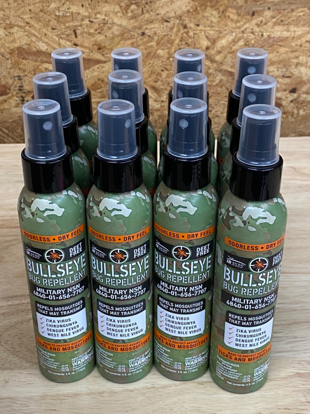MILITARY BULLSEYE BUG INSECT MOSQUITO SPRAY REPELLENT PROTECTION NO DEET oderles