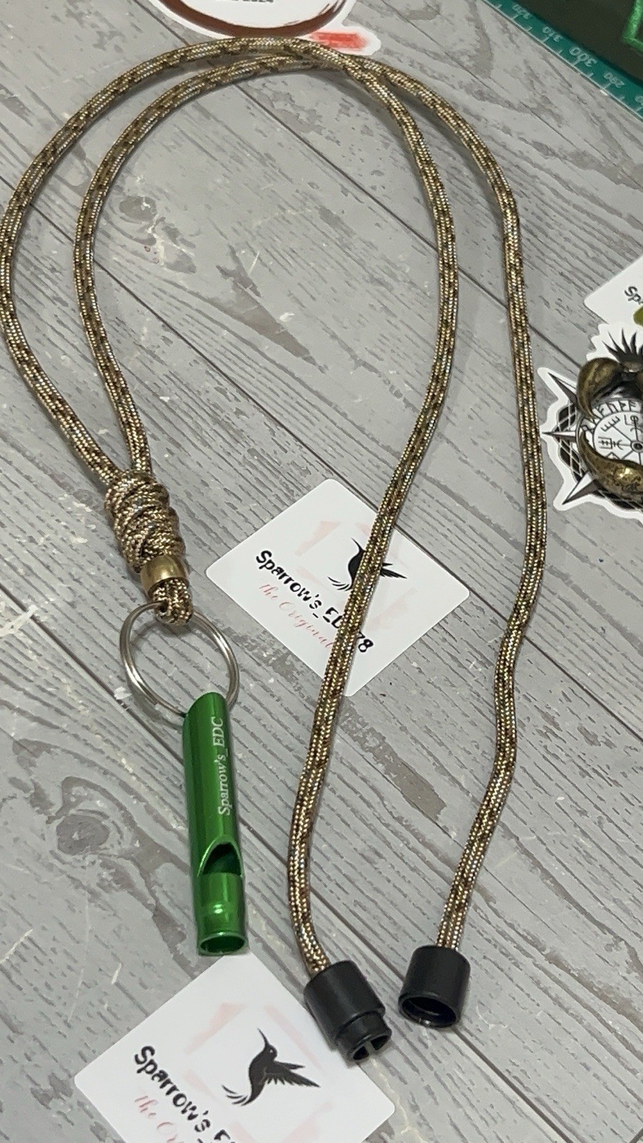Sparrow’s EDC Survival Aluminum Whistle Keychain / Safety Lock/Breakaway Buckle