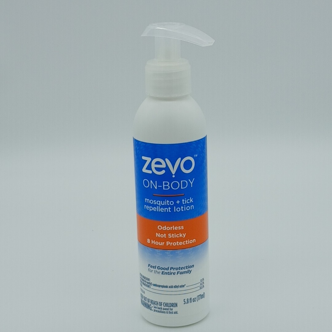 Zevo On-Body Mosquito & Tick Repellent Lotion ~ Odorless 5.8oz Pump Bottle