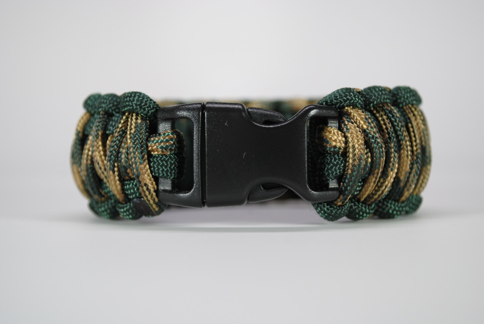 550 Paracord Survival Bracelet King Cobra Emerald Green/Woodland Made in the USA
