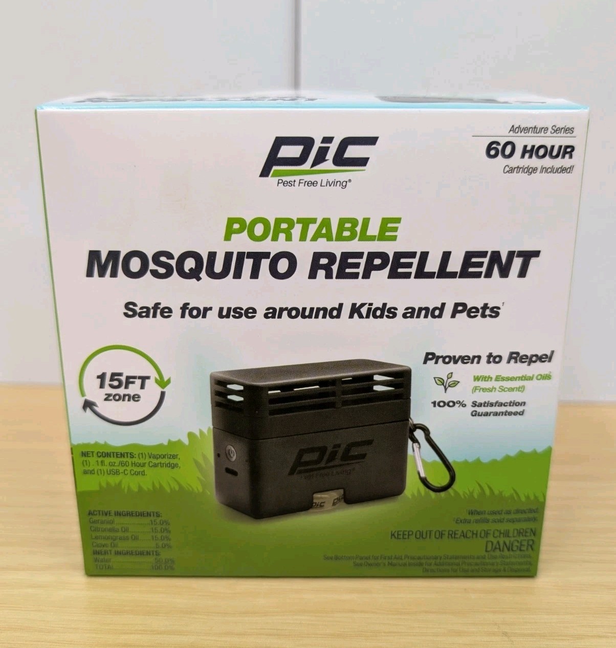 4x Lot of PIC Portable Mosquito Repellent 60 Hour Cartridge 15ft Zone Four Pack