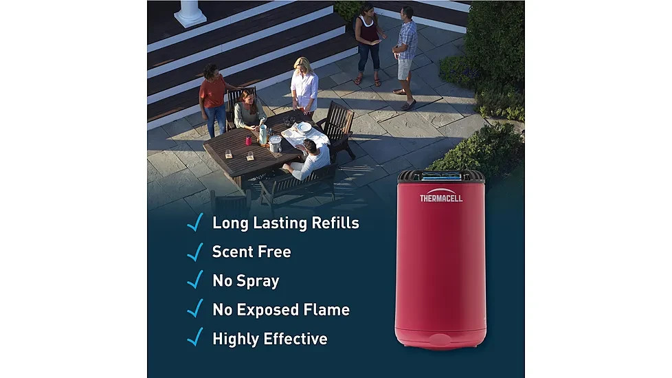 Thermacell Patio Shield Mosquito Repeller 15 Ft DEET-Free Magenta MRPSP