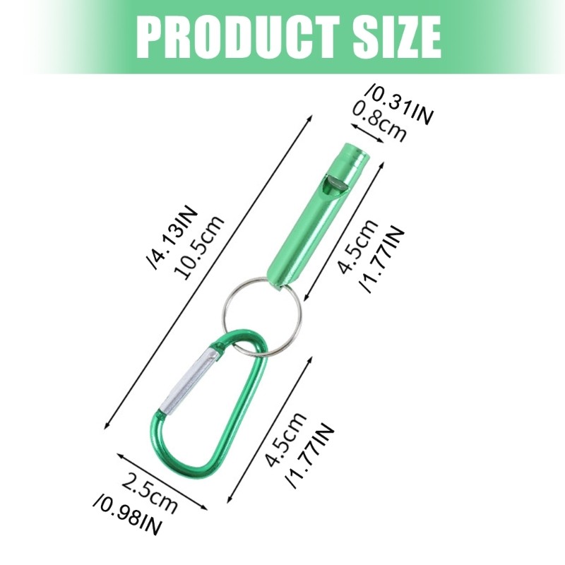 Safety Whistle Aluminum Alloys Construction Emergencies Tool Carabiner Clip