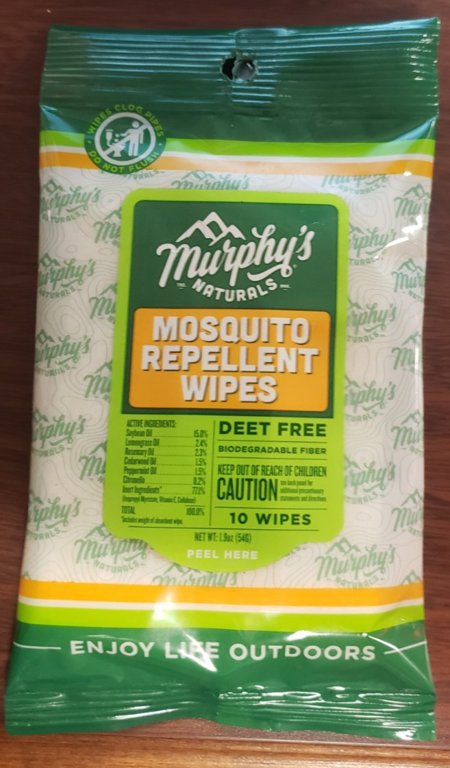 Murphy’s Naturals Mosquito Repellent Wipes – Deet Free – 3 packs of 10
