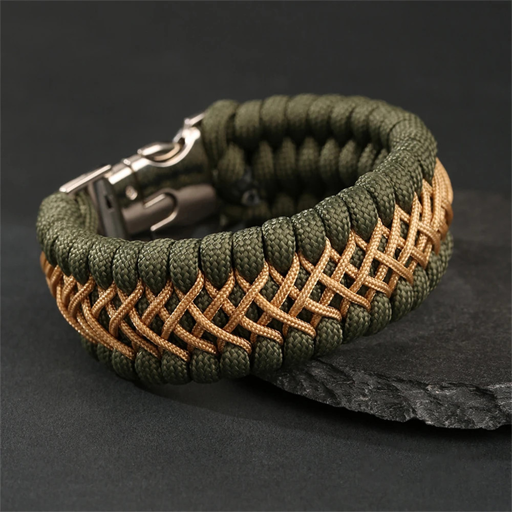 Handmade 7-Core Paracord Bracelet for Men – Outdoor Survival Camping.