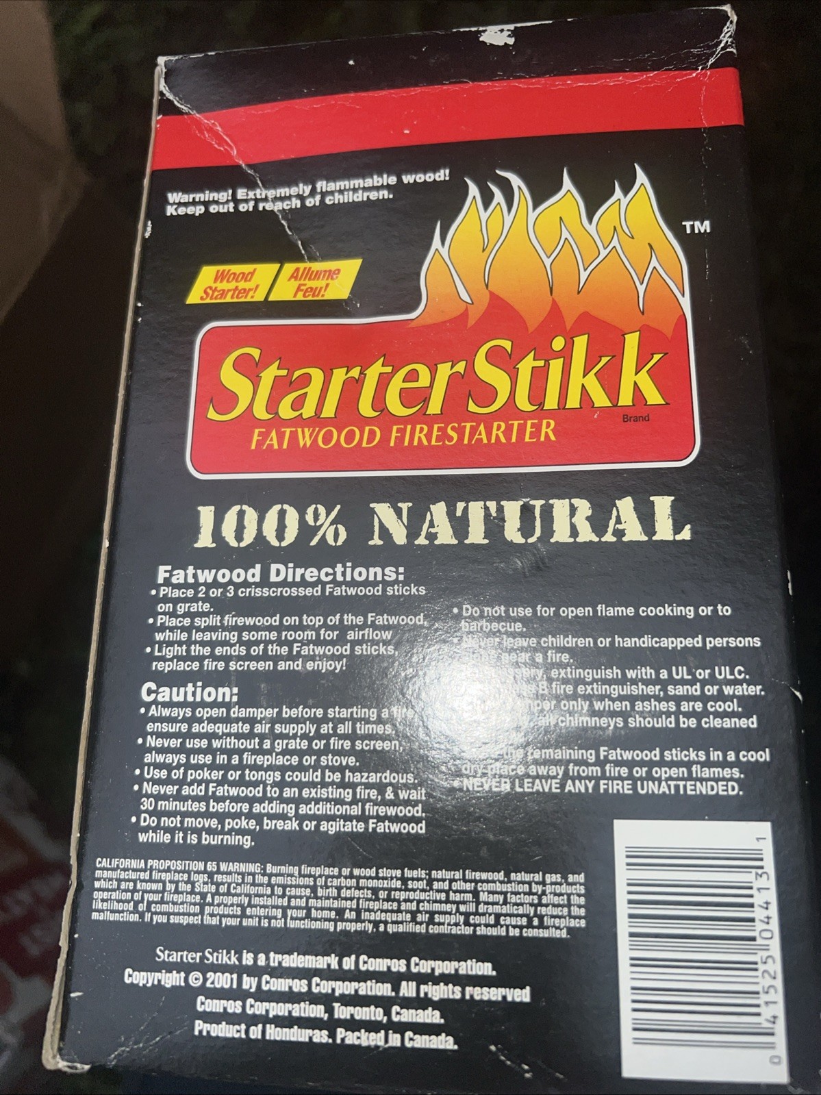 FAT WOOD, Pitch Wood Fire Starter Sticks 1 Lb Starter Stikk Camping Hiking