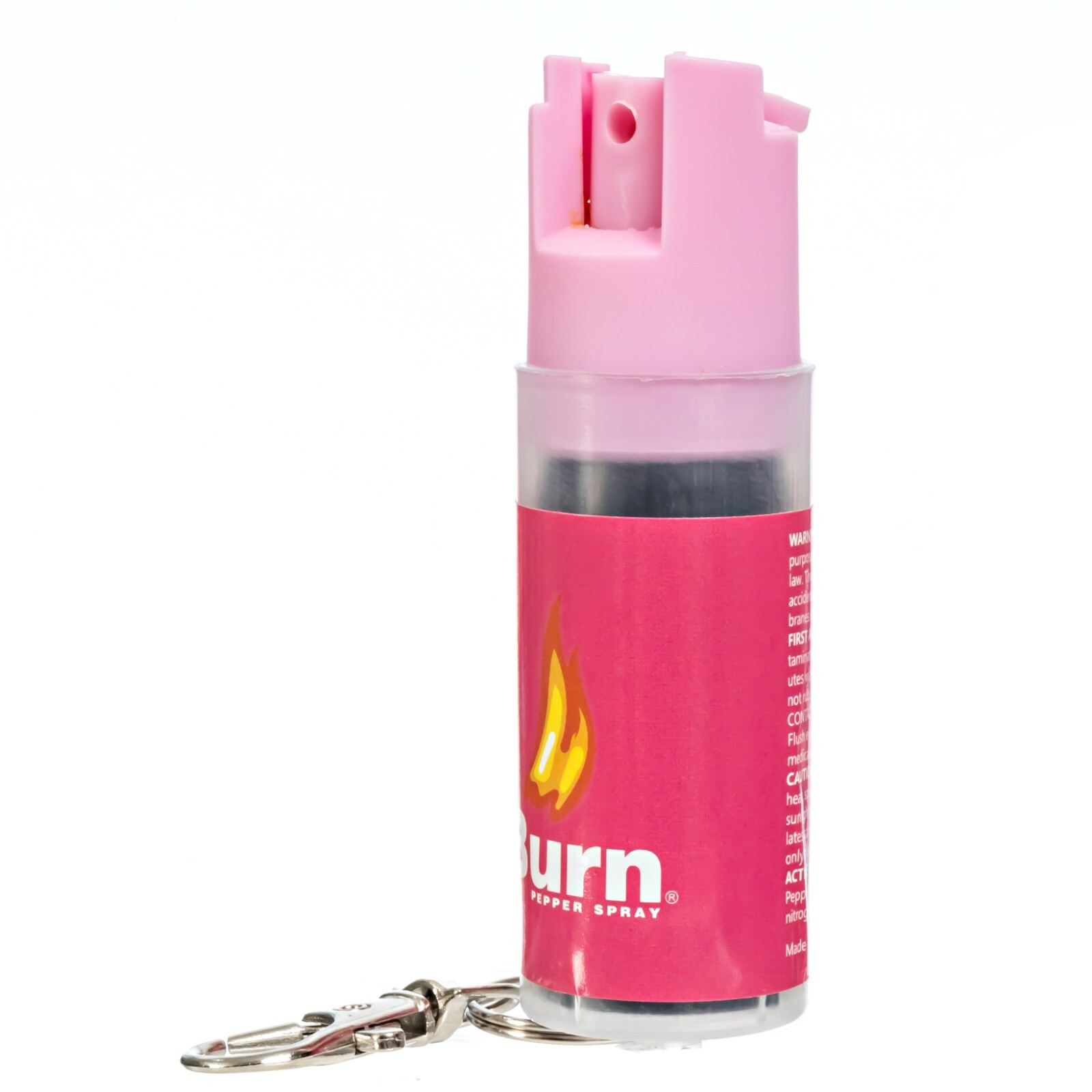 2 Pack Burn Pepper Spray Self Defense Security Keychain 1/2 oz Pink