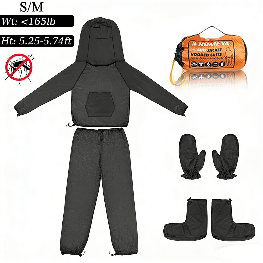 Unisex Mosquito Suit Anti Bug Breathable Net Mesh Jacket & Pants Outdoor Protect