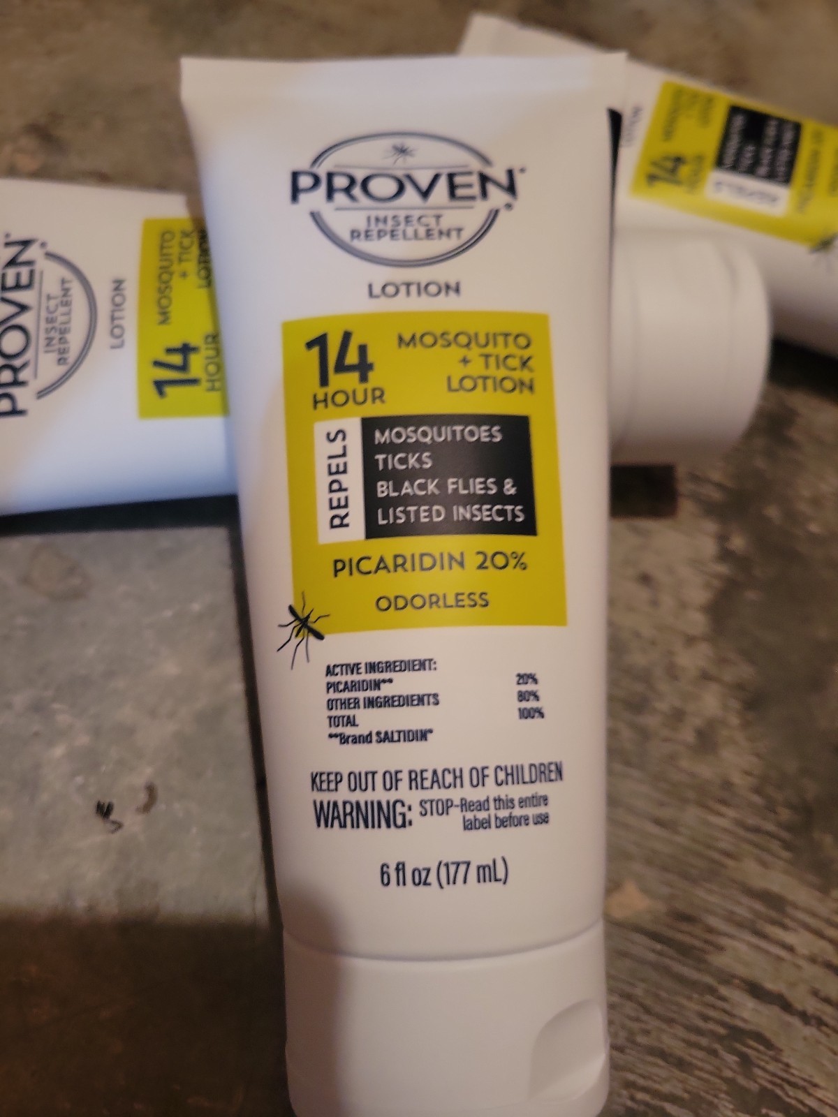 Proven 14 HR Insect Repellent Lotion Mosquitoes Ticks Unscented 6oz Lot Of 3