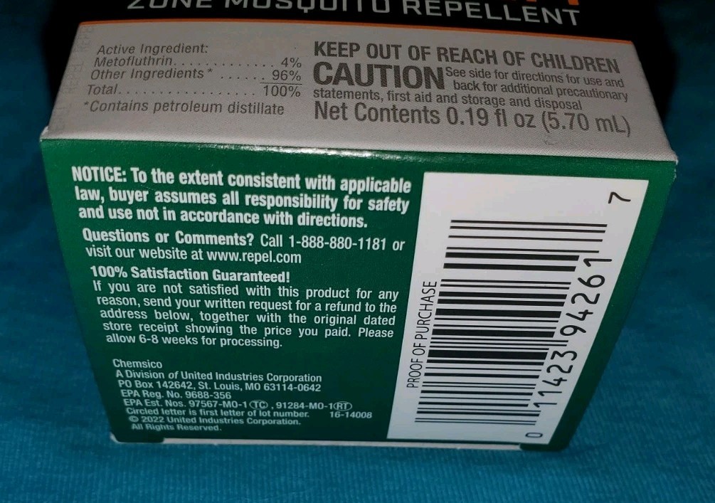 5 Pack Repel Realm Zone Mosquito Repellent Green w/40 Hour Refill Rechargeable