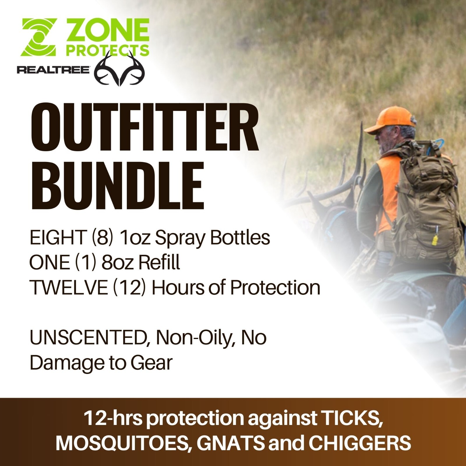 Zone Realtree Insect Repellent Spray, 1oz Case + Refill