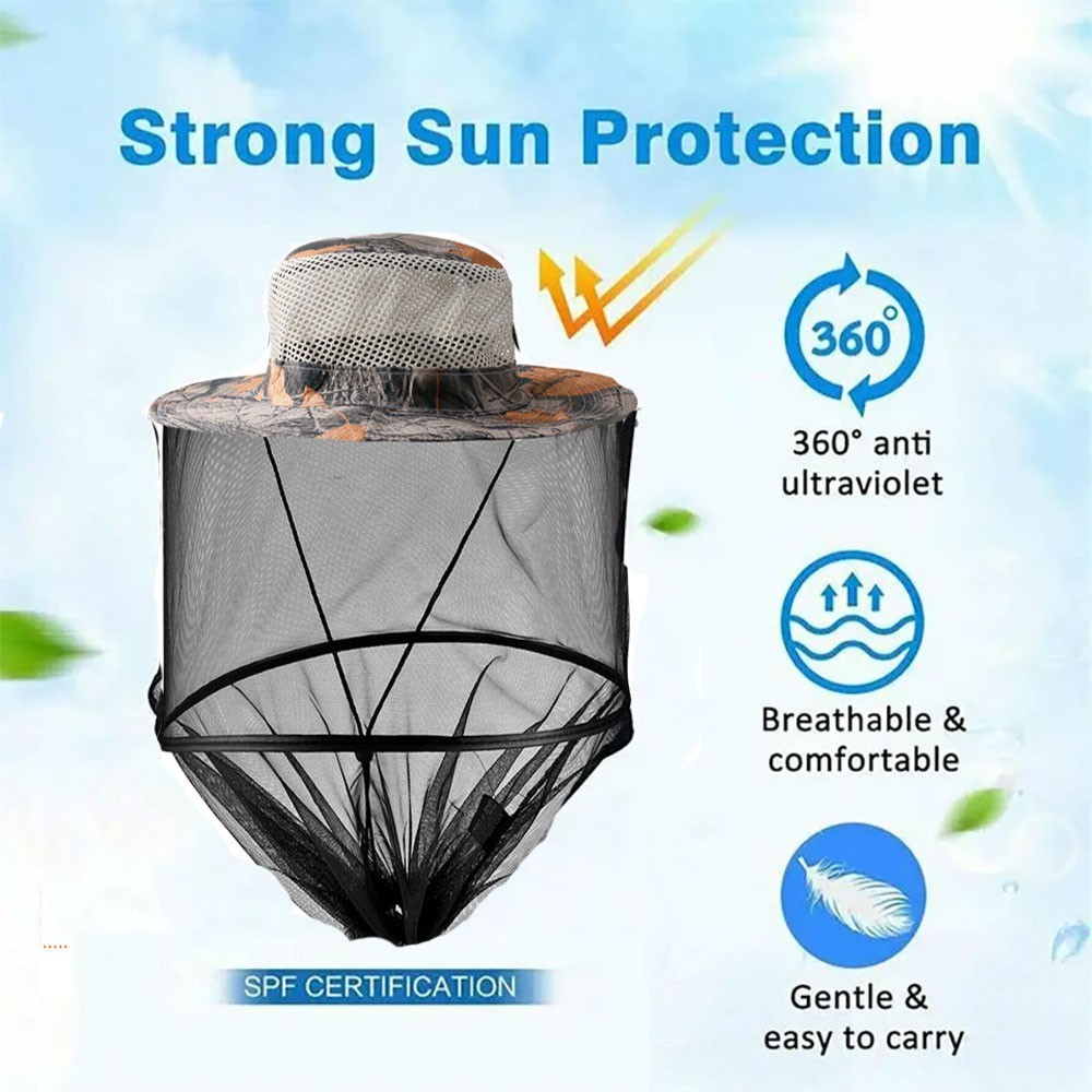 Bee Keeper Hat Beekeeping Anti Mosquito Insect Bug Net Veil Face Head Protection