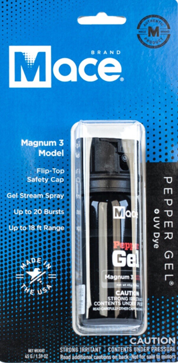 18 FT MACE Pepper Spray FLIPTOP GEL Home POLICE WOMEN Self Defense Magnum 3 USA