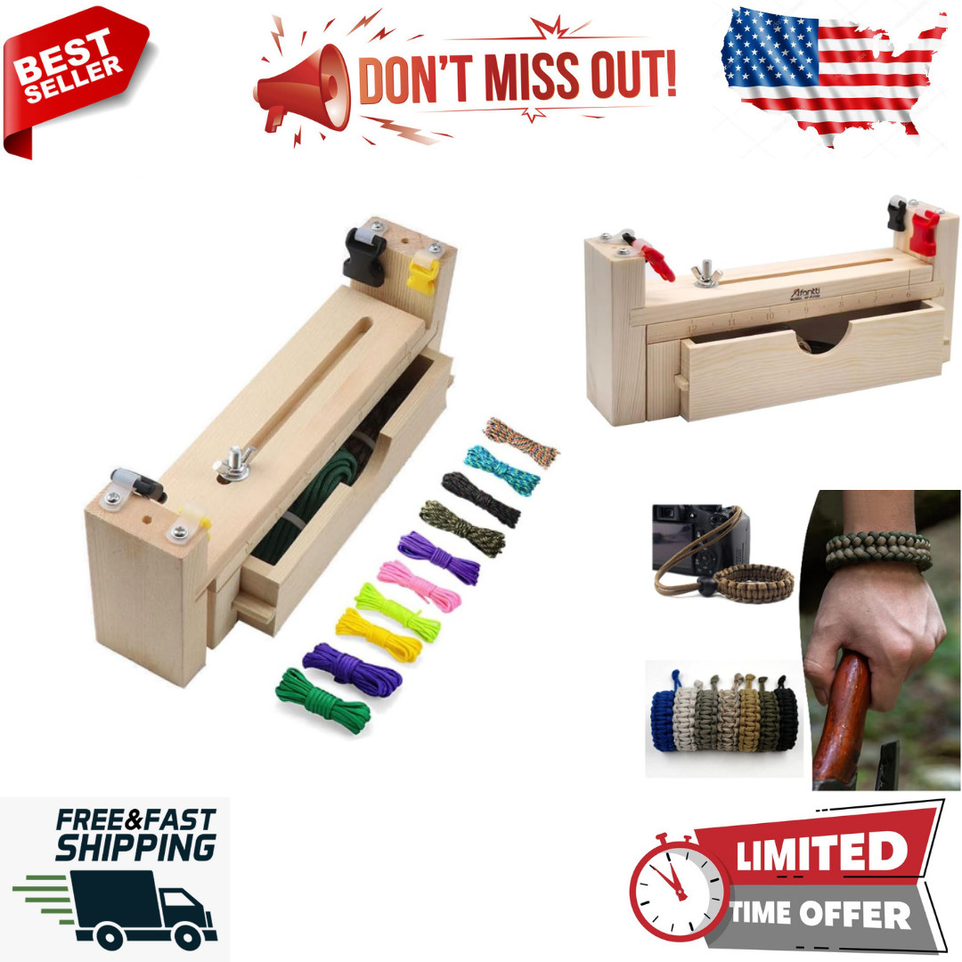 Paracord Jig Tool Bracelet Maker Kit with Paracord Accessories – 10 Paracords