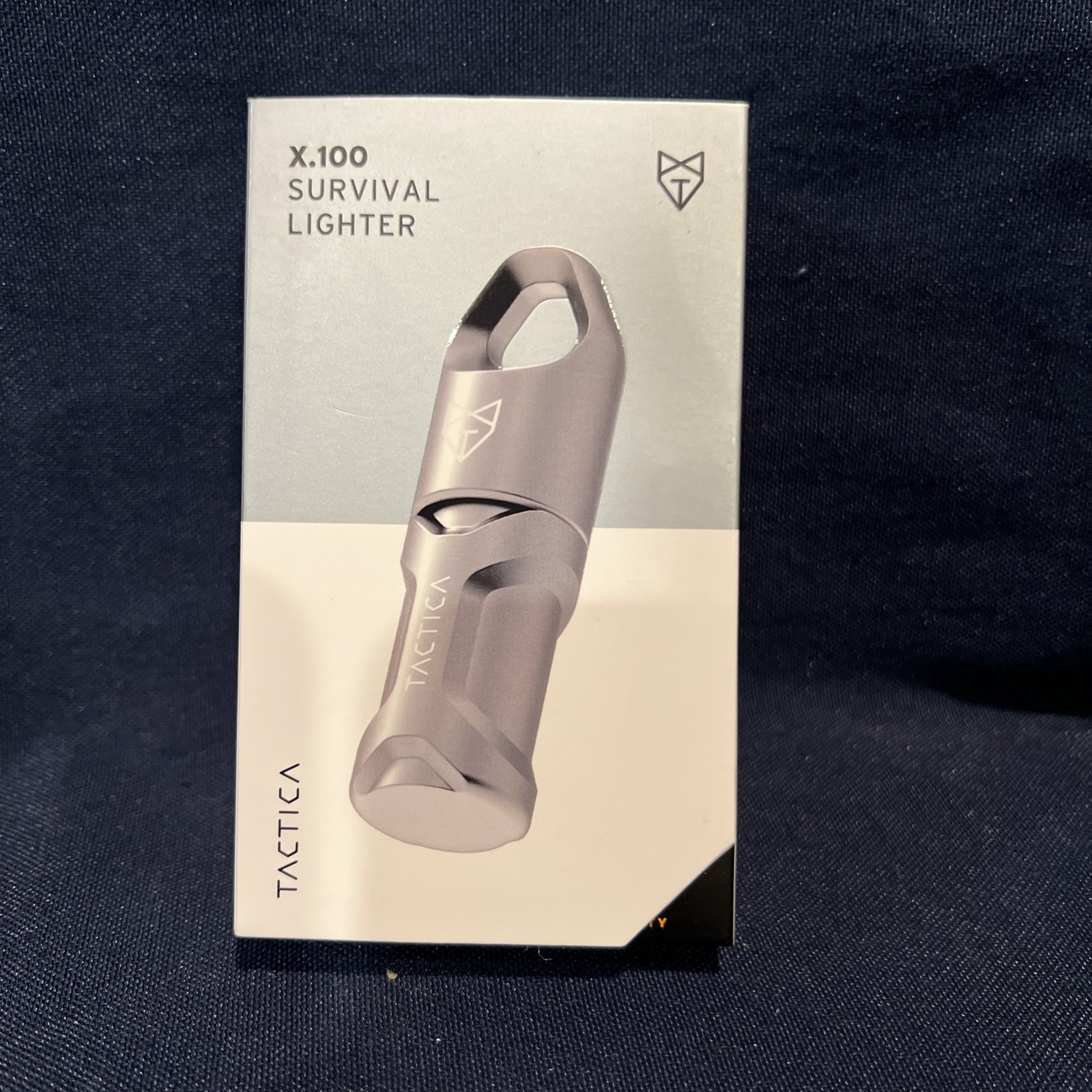 TACTICA X.100 COMPACT GRAY WATERPROOF REFILLABLE SURVIVAL LIGHTER NEW