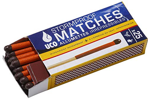 UCO Stormproof Matches, Waterproof and Windproof with 15 Second Burn Time – 2…