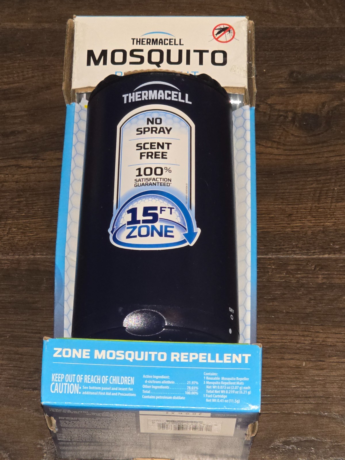 THERMACELL Mosquito Repellent Zone Device 15ft No Spray Scent Free NEW
