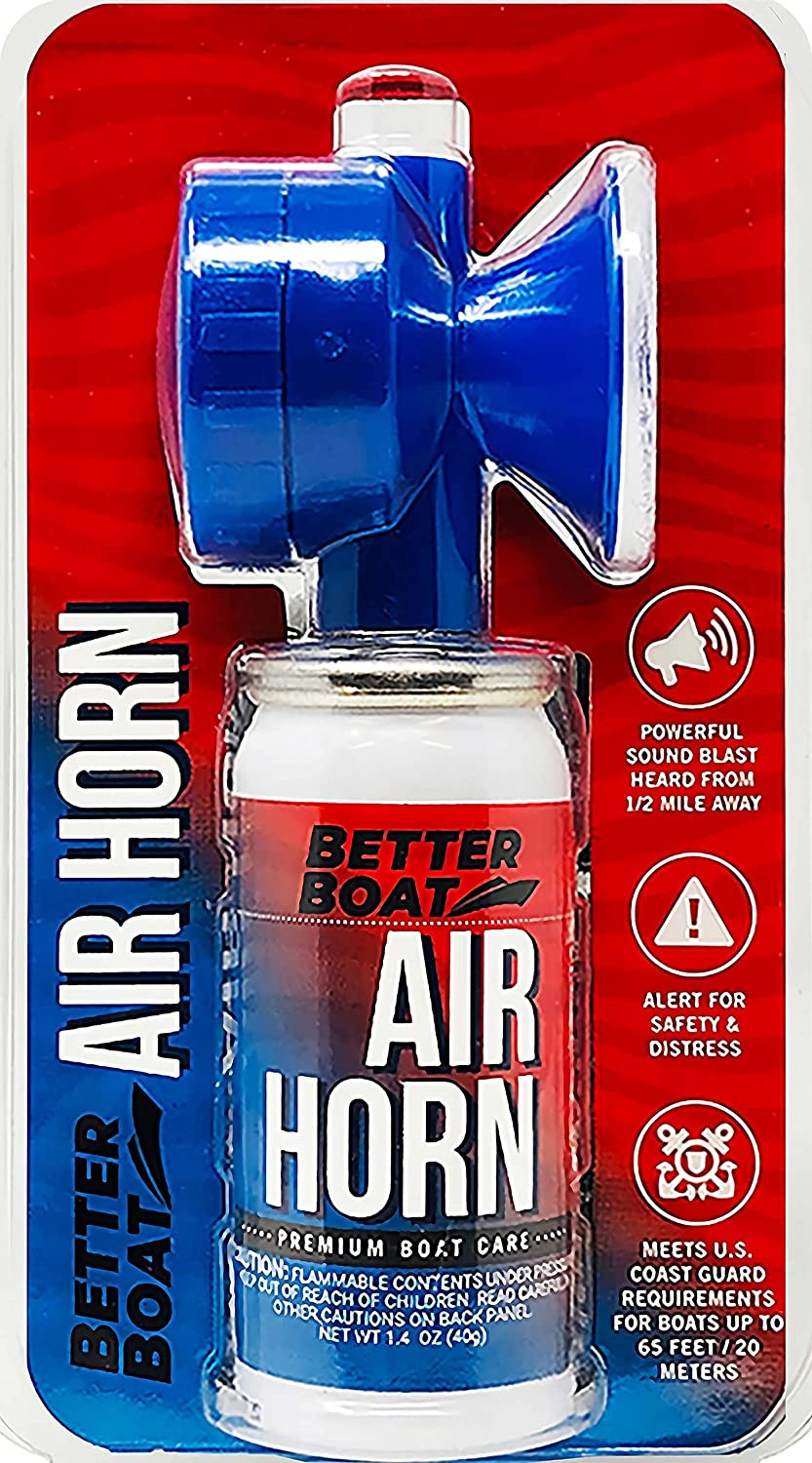 Marine Safety Air Horn, Very Loud Handheld Fog Horn, Mini Compressed Can 1.4Oz f