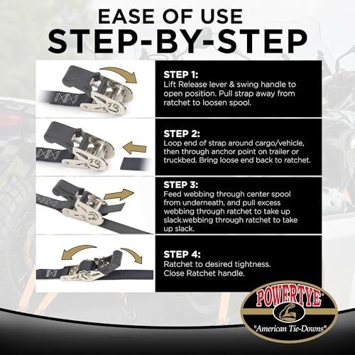 Easy-Grip Light-Duty Endless Ratchet (no Hooks) – 400 lb. 1in x 4ft Black