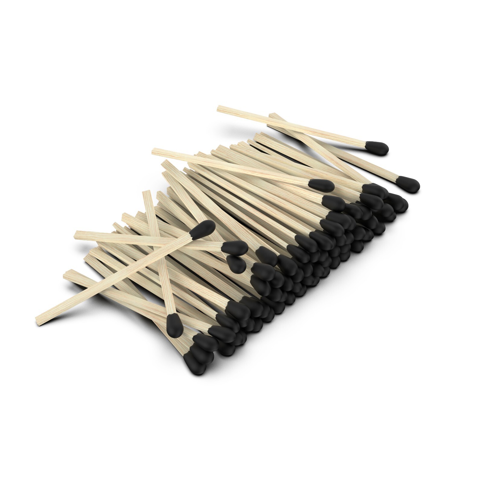 4″ Inch Matches with Black Tip In Round Box with Striker