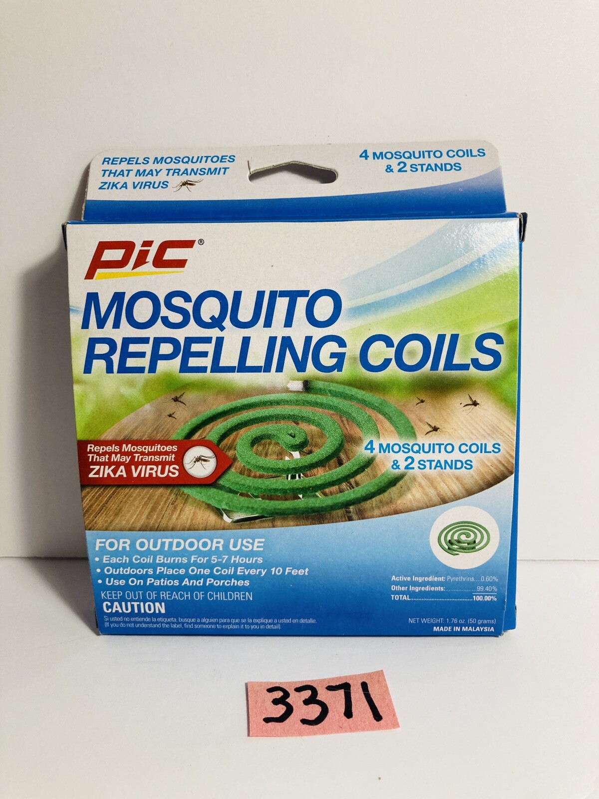 PIC Citronella Mosquito Repelling Coils NEW