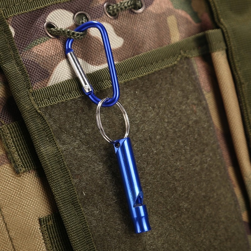 Safety Whistle Aluminum Alloys Construction Emergencies Tool Carabiner Clip