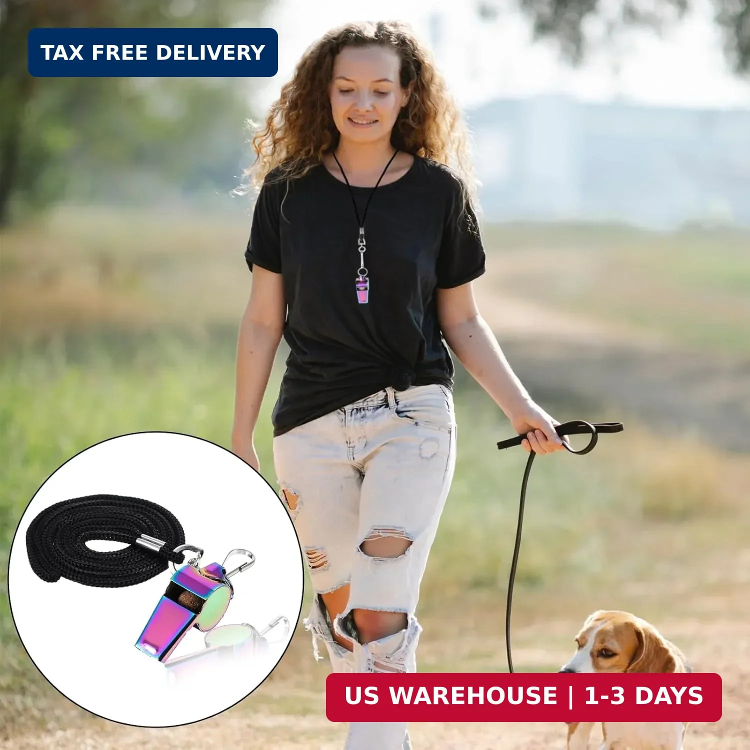 3 Pcs Coach Whistle with Lanyard Stainless Steel Metal Teacher Whistles Colorful