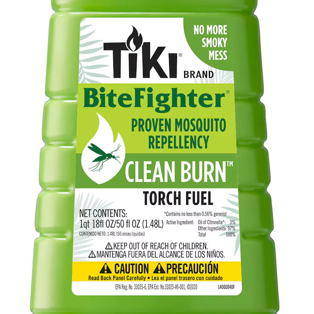 Tiki BiteFighter Torch Fuel 50oz Clean Burn Mosquito Repellent Oil Refill