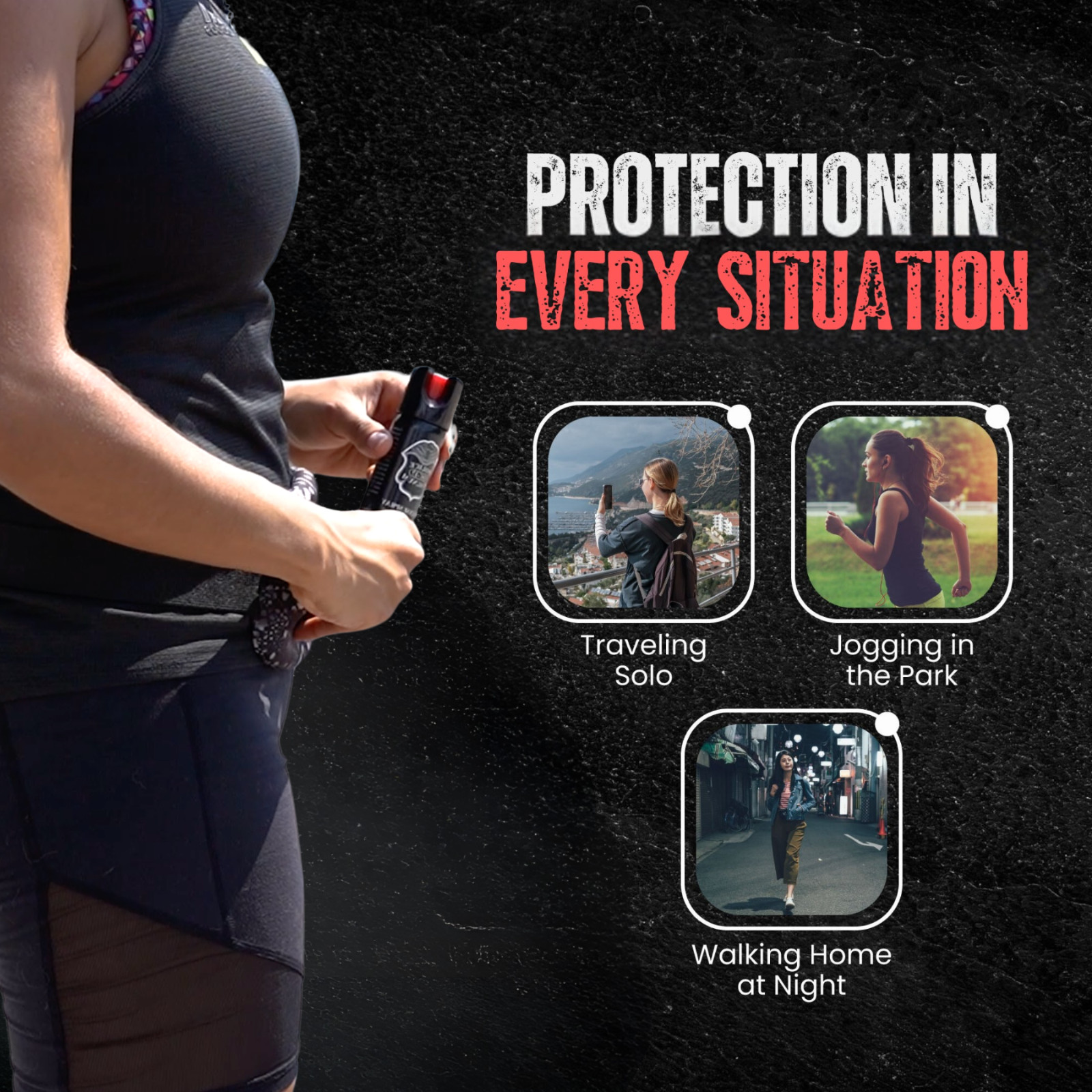 3 pack POLICE MAGNUM 3oz Safety Lock pepper spray Defense Security Protection