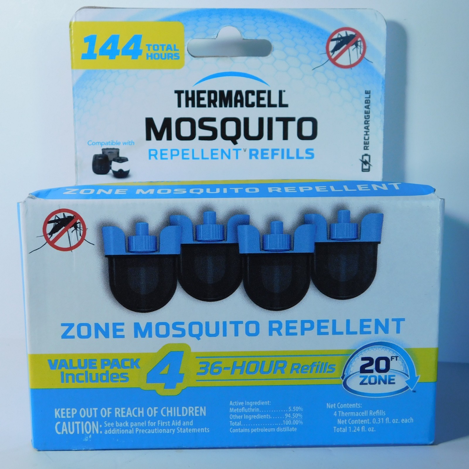 Thermacell Mosquito Repellent refills ( 4 ) Pack 36 hour refills