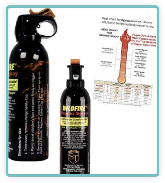 USA WildFire POLICE 16oz Pepper Spray FIREMASTER Fogger Self Home Defense 1 LB