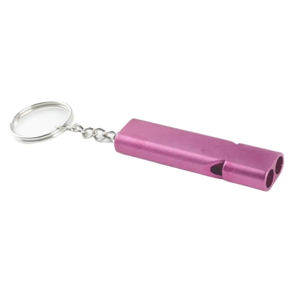 1pc Alloy Emergency Survival Whistle Outdoor Camping Hiking Tool W/Keychain