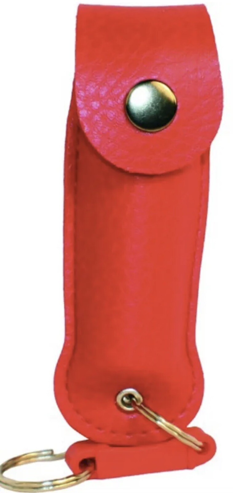 RAW RAW Pepper Spray USA RED LEATHERETTE Quick-Release Keychain 1 / 2 UV DYE HOT