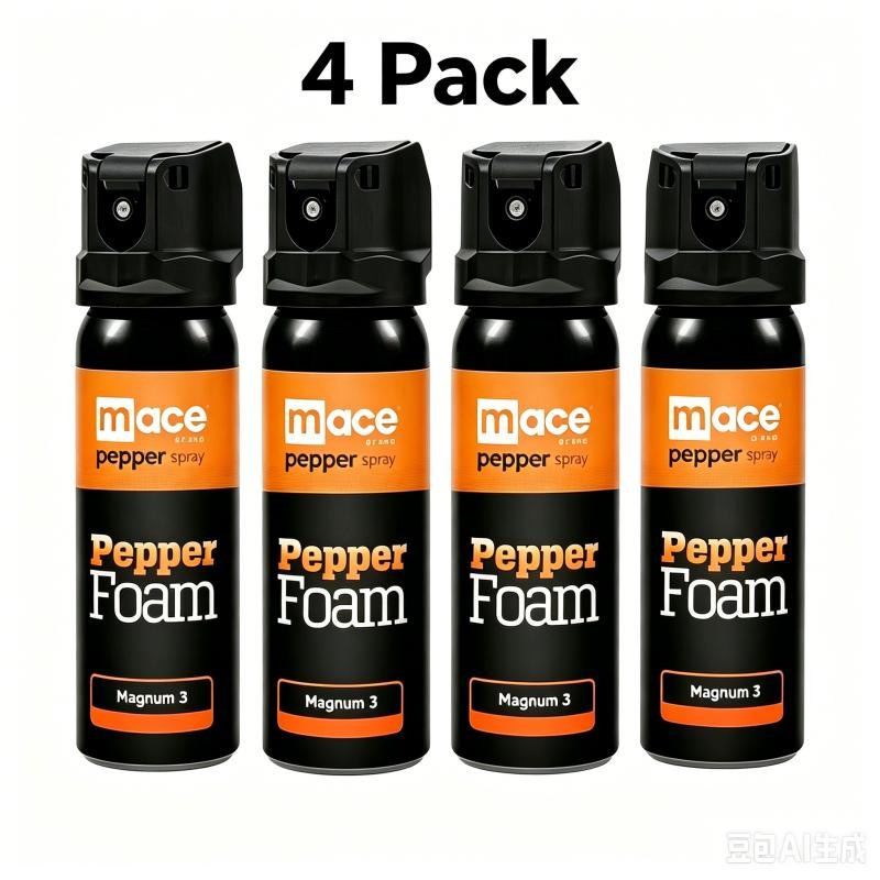 4 Pack Magnum 3 Pepper Foam – Self Defense Pepper Spray 2 fl oz