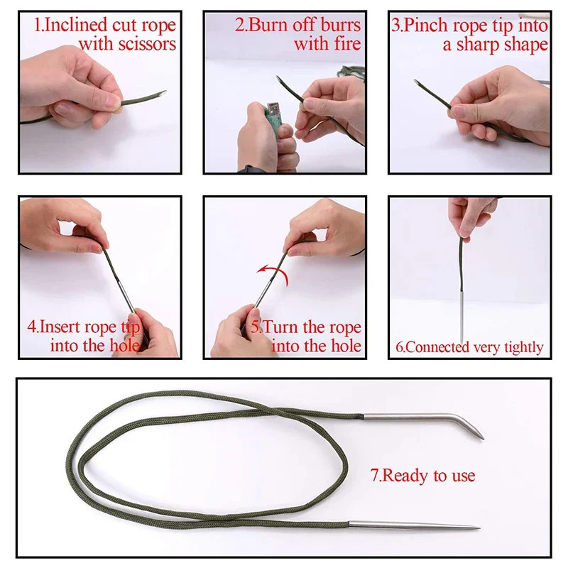Paracord Knitting Tool Set Aluminum Needles DIY Bracelet Weaving Craft Kit