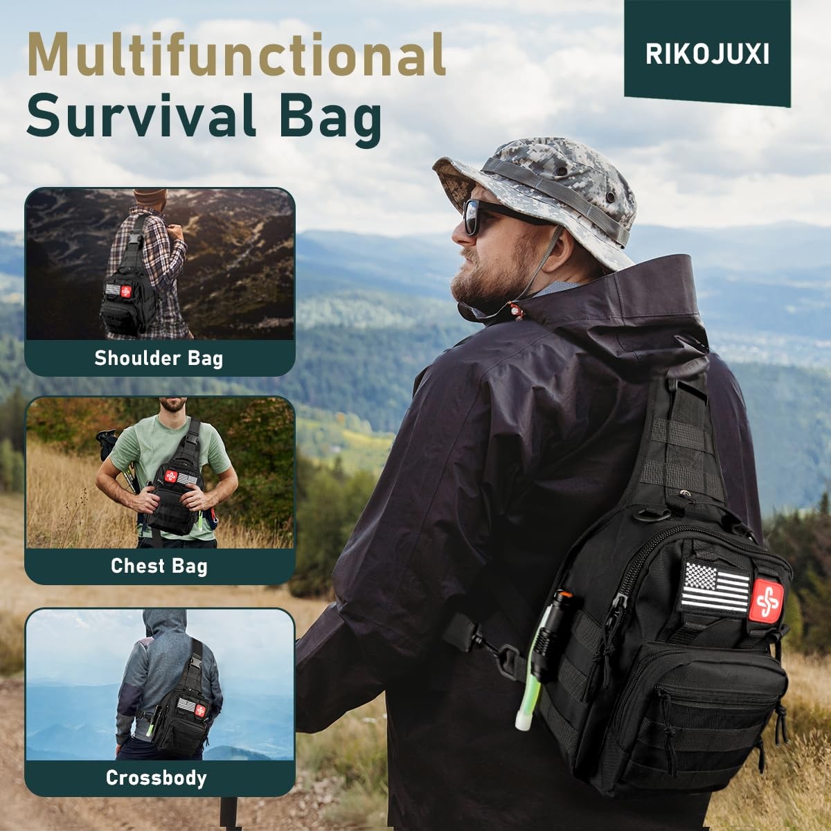 Survival Kit, 262Pcs Survival Gear and Supplies with First Aid Kit Pouch and …