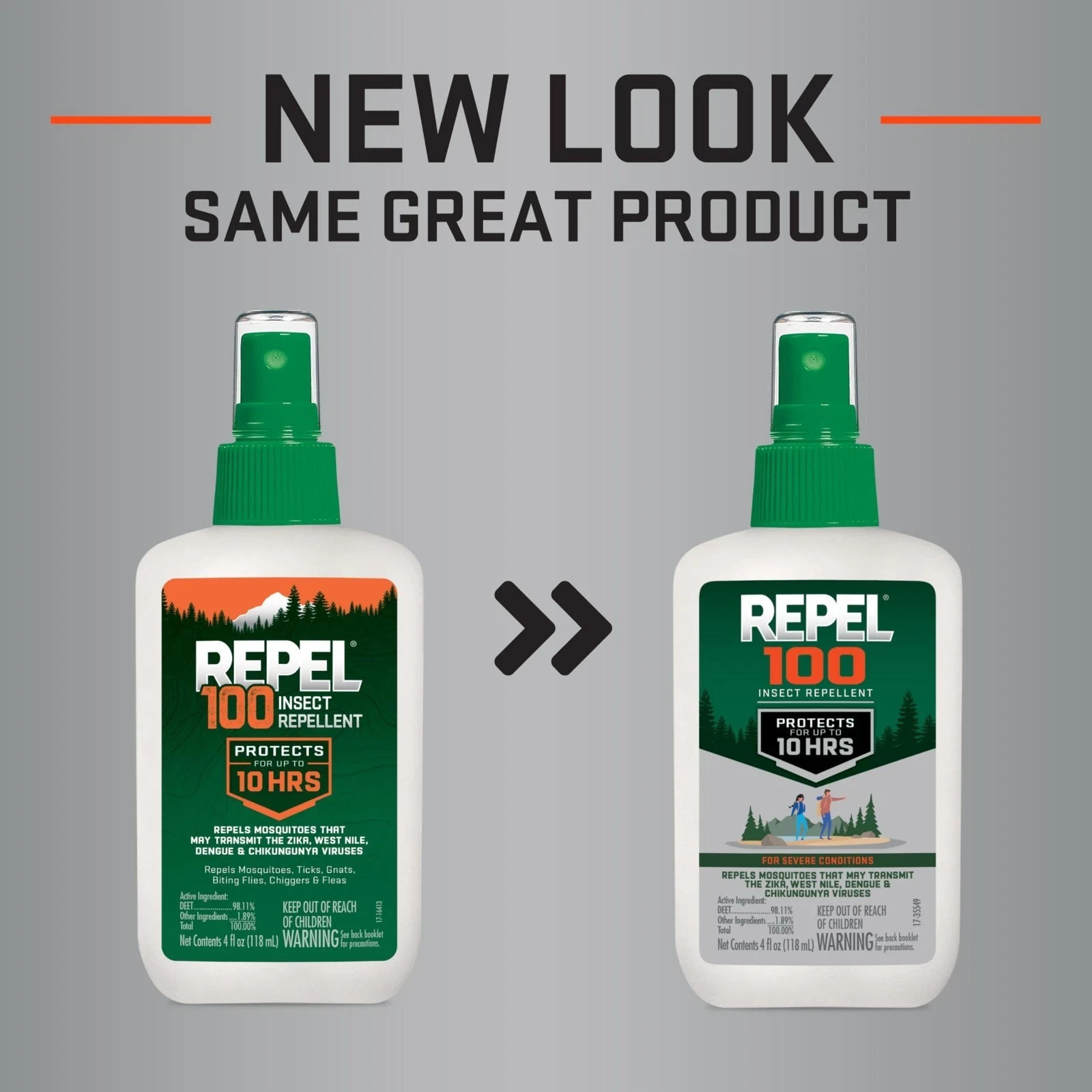 Repel 100 Insect Repellent 4 oz. – DEET Pump Spray 10Hr Mosquito Tick Protection