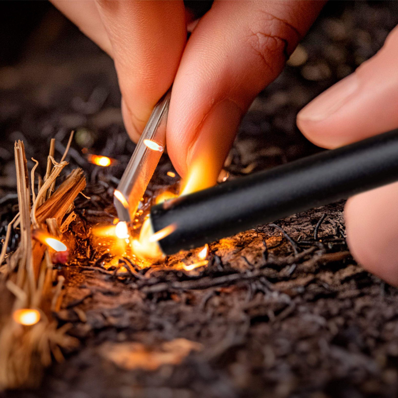 Dubrak Premium Wood Handle Fire Starter Ferro Rod for Camping