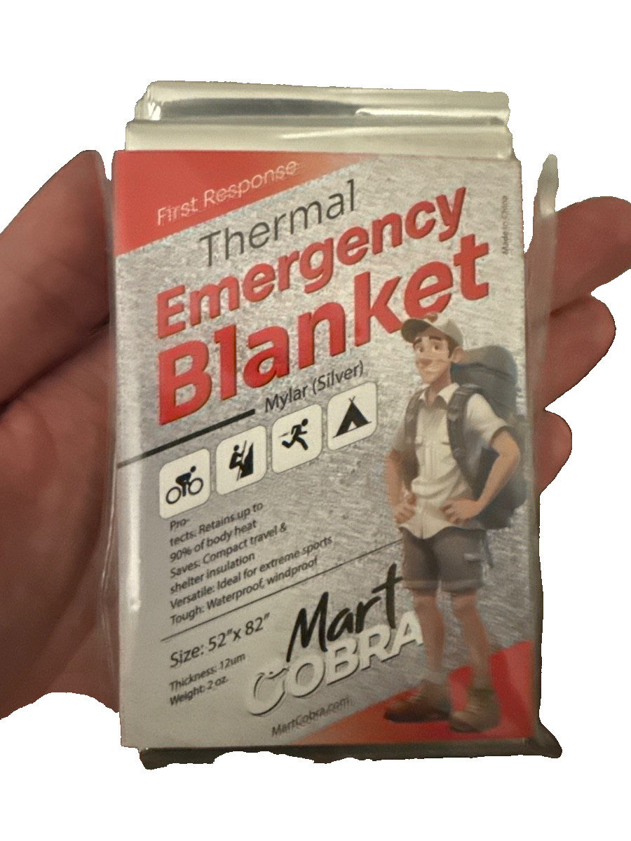 Mart Cobra Thermal Emergency Blanket single pack