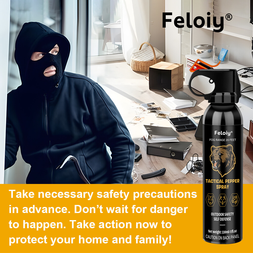Feloiy Bear Spray Self Defense w/ Holster, 11 oz Cans, 20 ft Range NEW