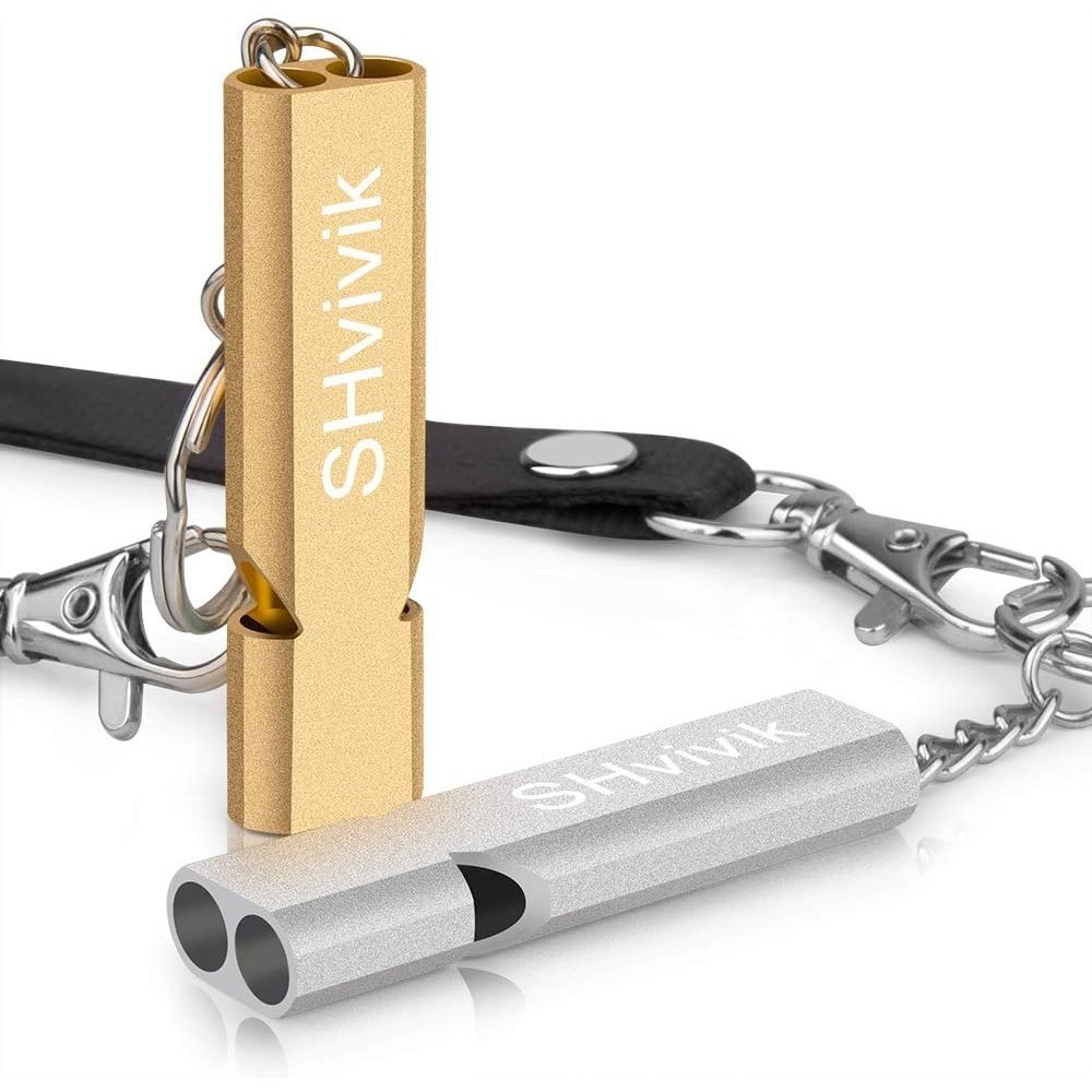 High Pitch Survival Whistle 2PCS with Lanyard Keychain Emergency Safety Whistle