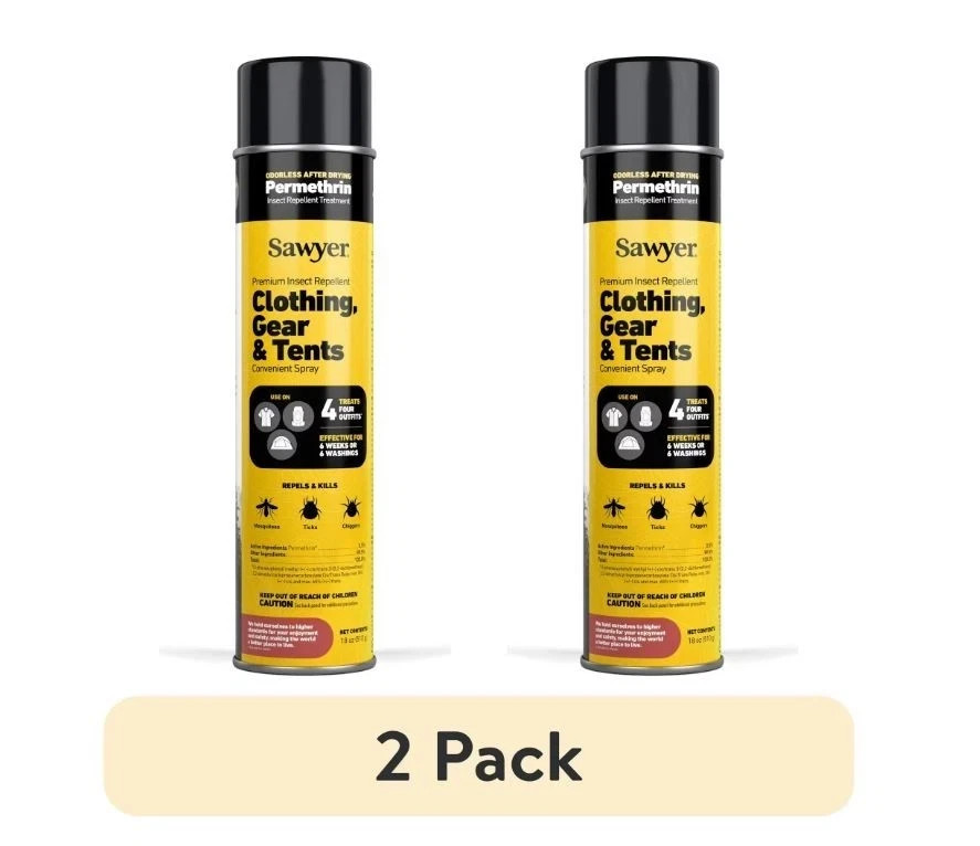 (2 pack) Sawyer Products Premium Permethrin Insect Repellent Aerosol Spray