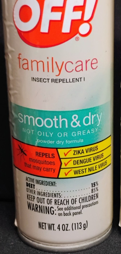 OFF! FamilyCare Spray Insect Repellent Bug Spray Dry Not Oily 15% Deet FREE S&H
