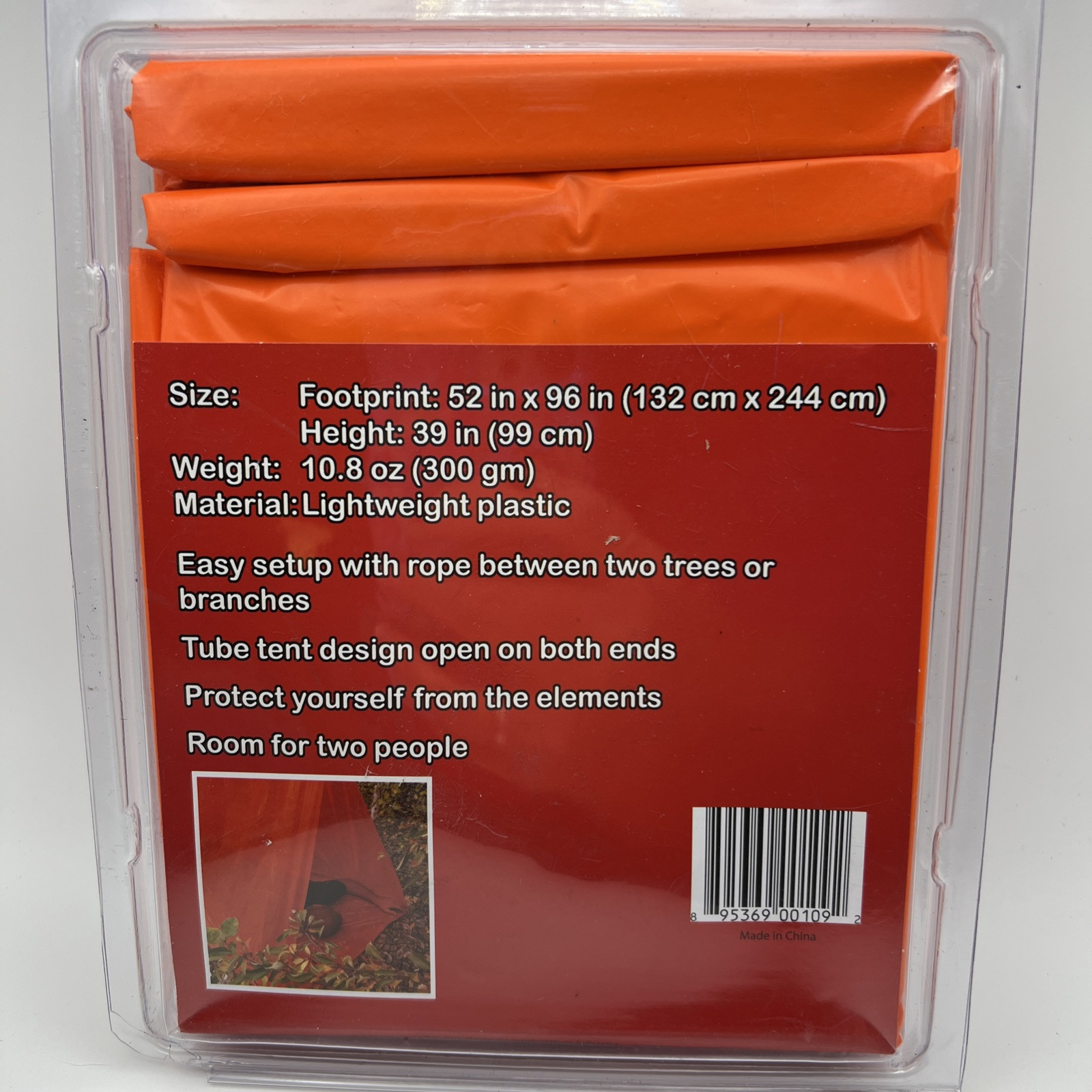 Emergency Zone TUBE TENT Shelter for emergencies, BRAND NEW Sealed – 2 People
