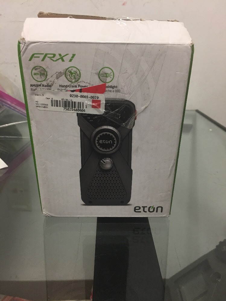 ETON FRX1 Hand Crank Hand Turbine AM FM Weather Radio Flashlight Black