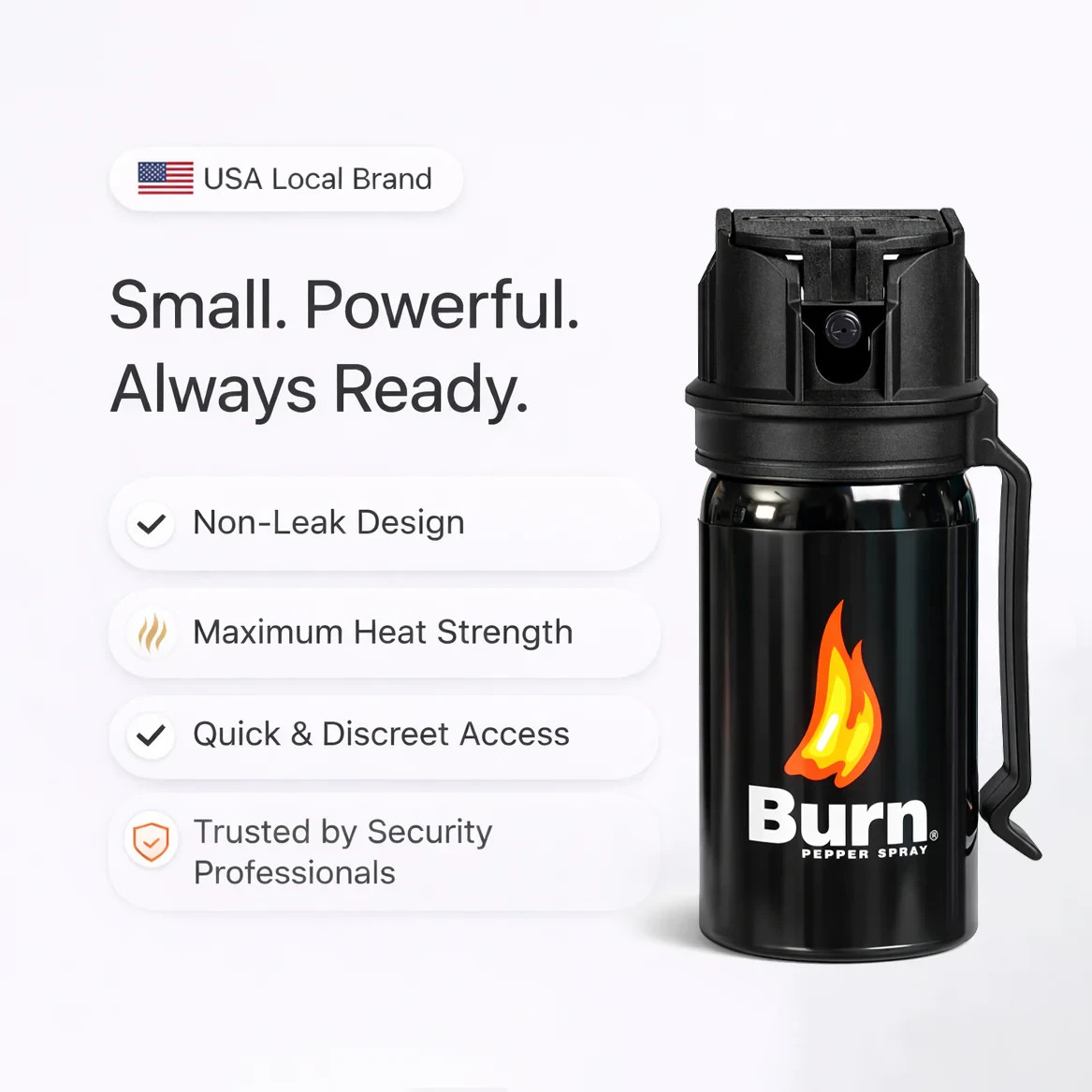 2 Pack Burn Pepper Spray for Self Defense Max Strength Security – 1.35 fl oz